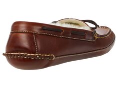 Домашняя обувь L.L.Bean Leather Double-Sole Slippers Shearling Lined, коричневый L.L.Bean®