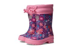 Ботинки Hatley Kids Wild Flowers Sherpa Lined Rain Boots (Toddler/Little Kid/Big Kid), фиолетовый
