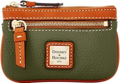 Кошелек Dooney &amp; Bourke, футляр для монет Pebble Grain, оливковый