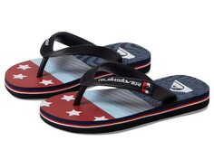 Сандалии Quiksilver Kids Molokai 4th (Toddler/Little Kid/Big Kid), синий