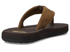 Сандалии Quiksilver Kids Quiksilver Kids Carver Suede Core Flip Flops (Toddler/Little Kid/Big Kid), коричневый