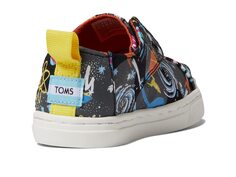 Кроссовки TOMS Kids Tiny Glow in The Dark Galaxy Print Cordones Cupsole (Toddler/Little Kid), черный