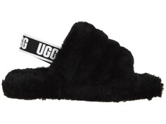 Домашняя обувь UGG Kids Fluff Yeah Slide (Little Kid/Big Kid), черный