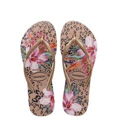 Сандалии Havaianas Kids Slim Animal Floral Flip Flop Sandal (Toddler/Little Kid/Big Kid)