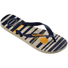 Сандалии Havaianas Top Nautical Flip Flop Sandal, бежевый/темно-синий