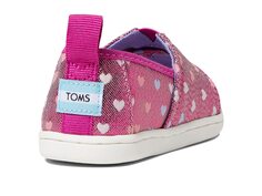 Лоферы TOMS Kids Tiny Glimmer Hearts Alpargata (Toddler/Little Kid)