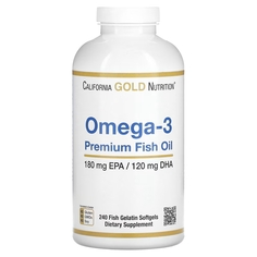 Омега-3 Премиального Качества California Gold Nutrition, 240 капсул