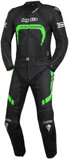 Bogotto Assen Два куска мотоцикл кожаный костюм, черный/зеленый