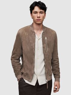 Куртка-бомбер AllSaints Kemble, землисто-коричневый
