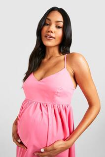 Платье макси с бремями для беременных Boohoo, розовый