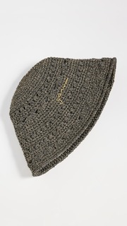 Шляпа GANNI Cotton Crochet, черный