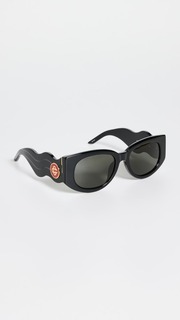 Солнцезащитные очки Casablanca Acetate Metal Oval Wave, черный