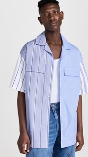 Рубашка JW Anderson Relaxed Fit Short Sleeve, синий