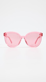 Солнцезащитные очки Gucci 80s Monocolor Round, розовый