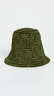Шляпа BY FAR Robbie Military Green Chenille, милитари