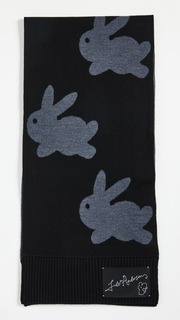 Шарф JW Anderson Bunny Jacquard, черный