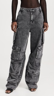 Брюки AFRM Parker Baggy Cargo, черный