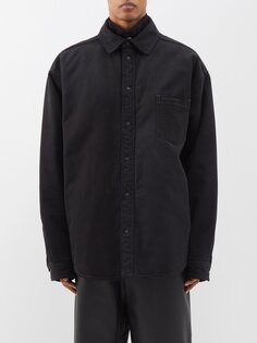 Джинсовая рубашка оверсайз с мягкой подкладкой Balenciaga, черный