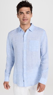 Рубашка Faherty Linen Laguna, синий