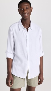 Рубашка Onia Air Linen Long Sleeve, белый