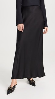 Юбка ANINE BING Bar Silk Maxi, черный