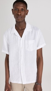 Рубашка Alex Mill Camp Shirt In Linen, белый