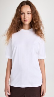 Футболка Tibi Mock Neck Unisex, белый