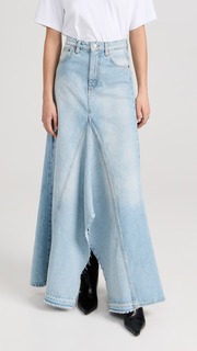 Юбка Victoria Beckham Extreme Godet Denim, синий