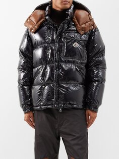 Стеганое пуховик karakorum со съемными рукавами Moncler, черный