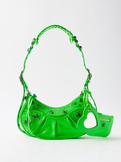 Кожаная сумка через плечо le cagole xs Balenciaga, зеленый