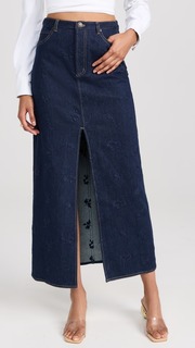 Юбка Jason Wu Long Low Rise Denim, нави