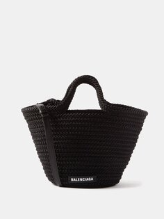 Плетеная сумка-корзина ibiza Balenciaga, черный