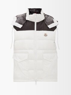 Жилет ciboure из переработанного нейлона Moncler, белый