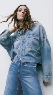 Рубашка R13 Cropped Denim