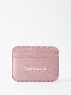 Картхолдер cash из зерненой кожи Balenciaga, розовый