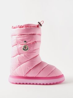 Стеганые зимние ботинки gaia с карманами Moncler, розовый