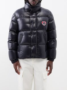 Стеганый пуховик misam с логотипом в форме сердца Moncler, черный