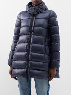 Пуховик suyen с капюшоном Moncler, синий