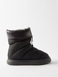 Стеганые зимние ботинки gaia Moncler, черный