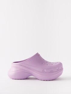 Резиновые сабо на платформе x crocs Balenciaga, фиолетовый