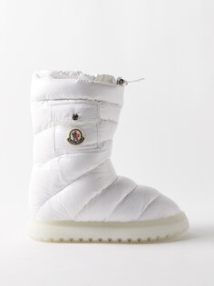 Стеганые пуховые ботинки gaia с карманами Moncler, белый