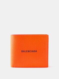 Наличный кожаный кошелек Balenciaga, оранжевый