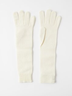Длинные перчатки из смесовой шерсти Moncler, бежевый