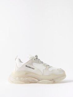 Кроссовки triple s из сетки и искусственной кожи Balenciaga, белый