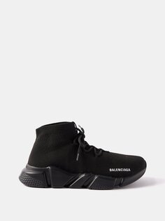 Скоростные кроссовки на шнуровке Balenciaga, черный