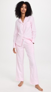 Пижамный комплект Petite Plume Pink Gingham, розовый
