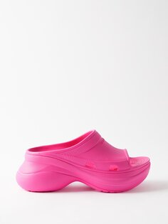 Резиновые шлепанцы из коллаборации с crocs Balenciaga, розовый