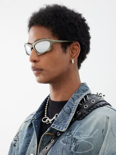 Квадратные солнцезащитные очки из ацетата Balenciaga, серый