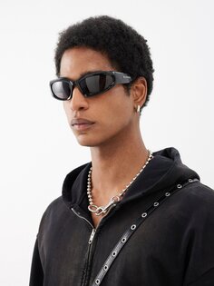 Солнцезащитные очки в d-образной оправе из ацетата Balenciaga, черный