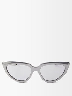 Солнцезащитные очки «кошачий глаз» из ацетата Balenciaga, серебряный